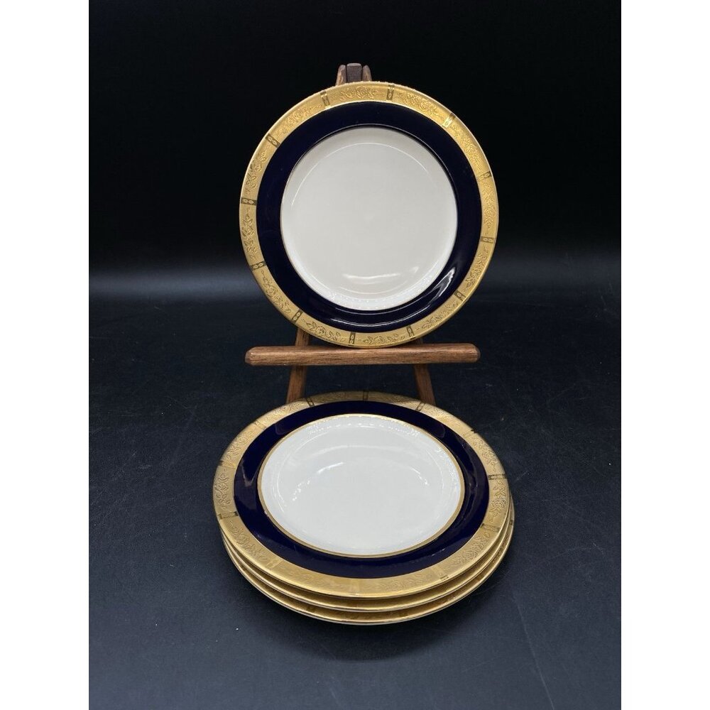 Flintridge Georgian Rose Spanish Green Gold Dessert Plate 6 1/4” LOT 4 READ